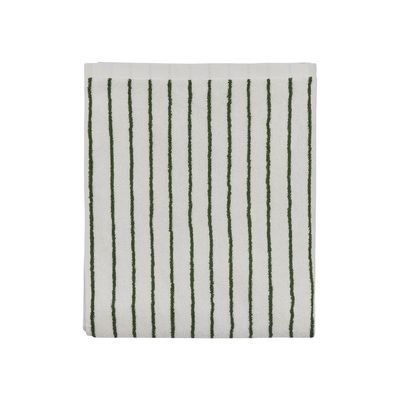 Handduk Offwhite / Grön Ekologisk Bomull OYOY LIVING
