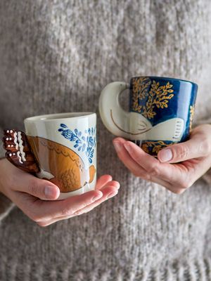 Kopp Blå Stengods Hezha | Bloomingville