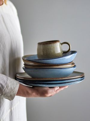 Djup tallrik Natur Stengods Sandrine | Bloomingville