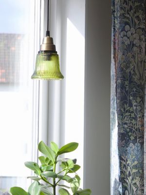 PR Home Emmi Fönsterlampa Grön/mässing 12cm