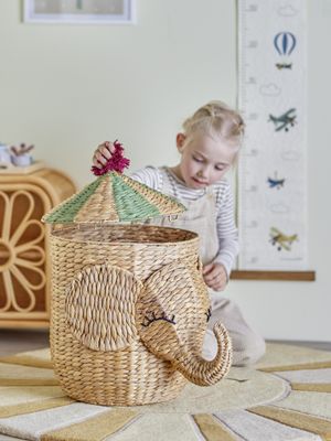 Bobo Korg m/lock Natur Vattenhyacint L35 cm Bloomingville Mini