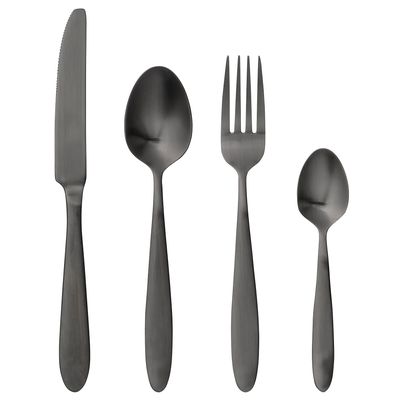 Bestick Svart Rostfritt stål Frea Set om 4 | Bloomingville