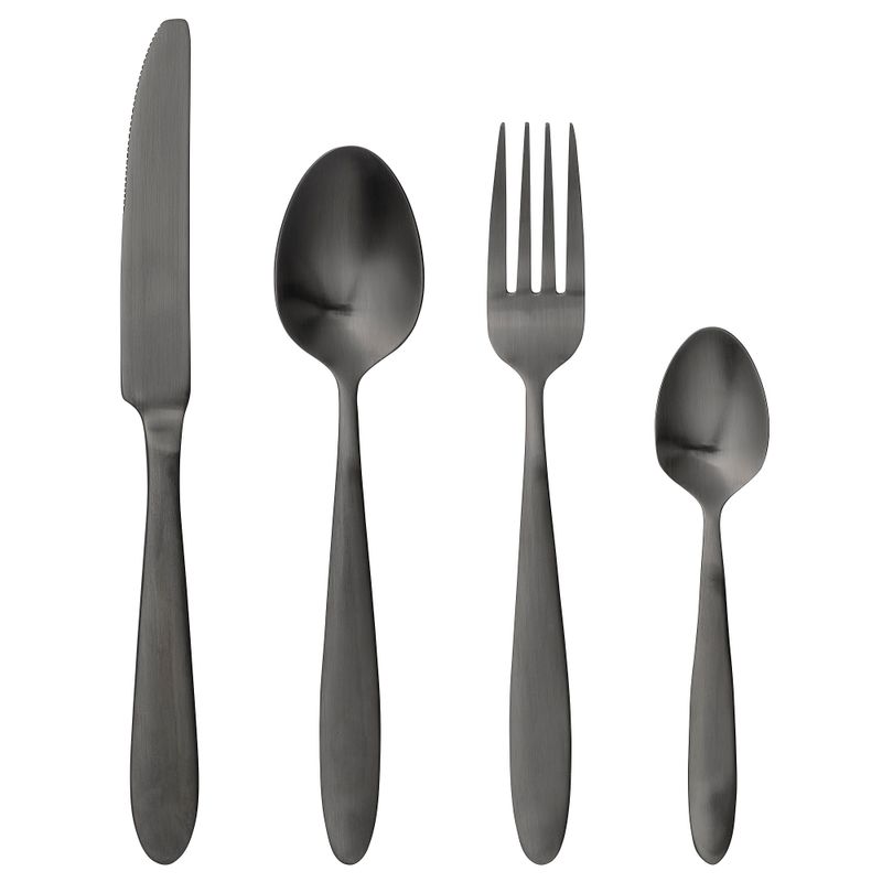 Bestick Svart Rostfritt stål Frea Set om 4 | Bloomingville