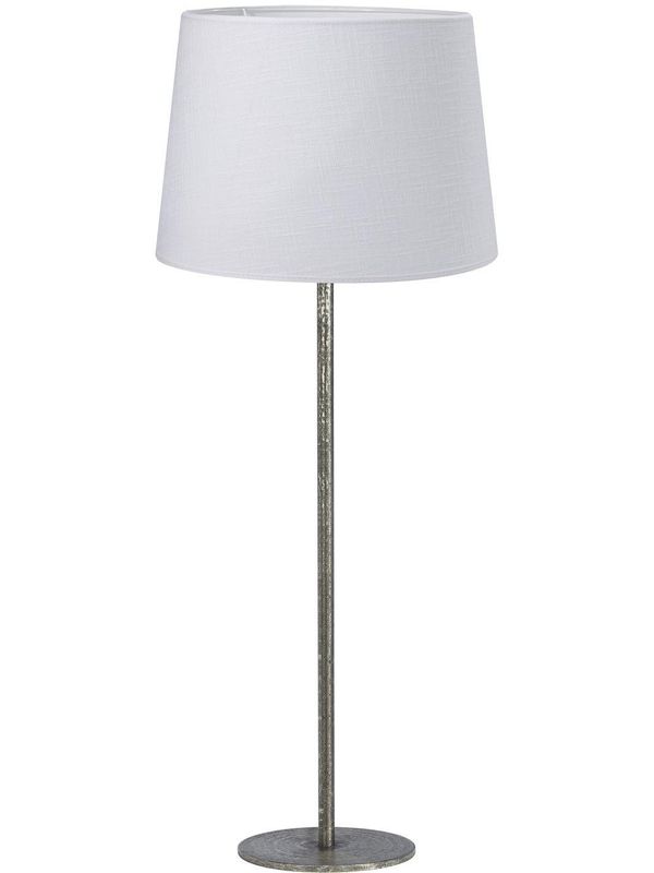 PR Home Base Bordslampa med Vit Skärm 58 cm Silver