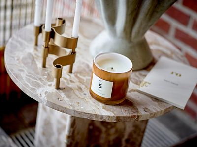 Sidobord Brun Marmor Jasmia | Bloomingville