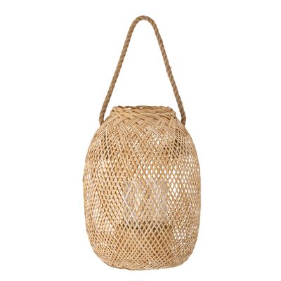 Lyktor med glas Natur Bambu Musu | Bloomingville