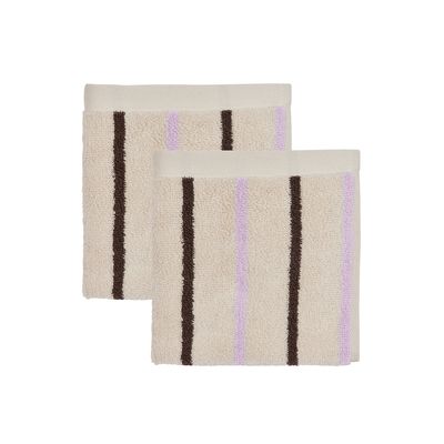 Handduk Beige / Brun / Lavendel Ekologisk Bomull OYOY LIVING