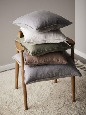 Julie Kuddfodral Lin/Vit 45x45cm | Svanefors