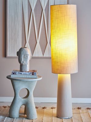 Golvlampa Natur Linne Emmie | Bloomingville