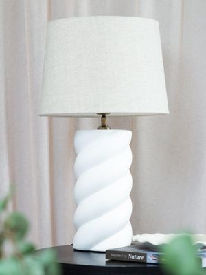 Spin Lampfot 65cm Sofia Florenzo Skärm Linne | PR Home