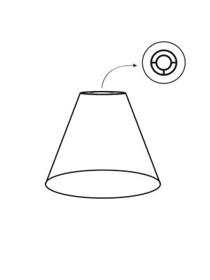 PR Home Toppringskärm Lin Natur/vit 22cm