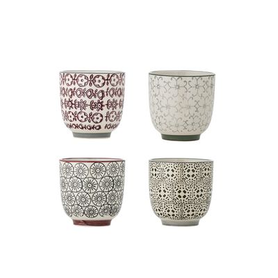 Kopp Grön Stengods Karine 4-pack | Bloomingville