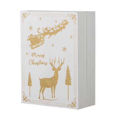 Elimar Calendar w/light Vit Plywood H29cm Bloomingville
