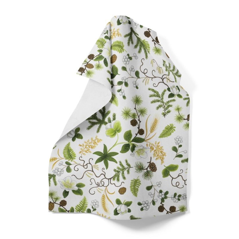 Barr & Blom offwhite/grön handduk Arvidssons Textil