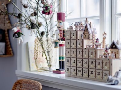 Kalender med ljus Natur Plywood Richie | Bloomingville