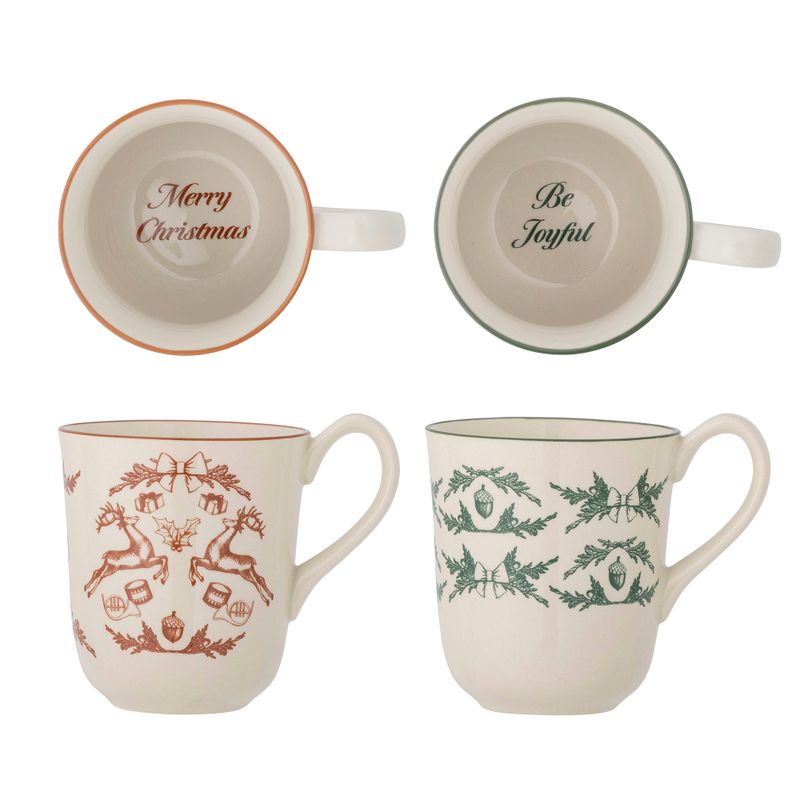 Mugg Röd Stengods Beth Set om 2 | Bloomingville
