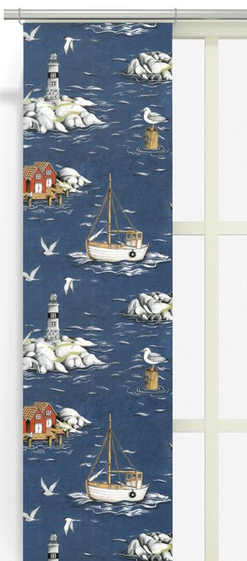 Fiskeskär mörkblå panellängd 2 pack Arvidssons Textil