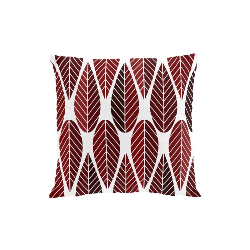 Blader röd kuddfodral Arvidssons Textil