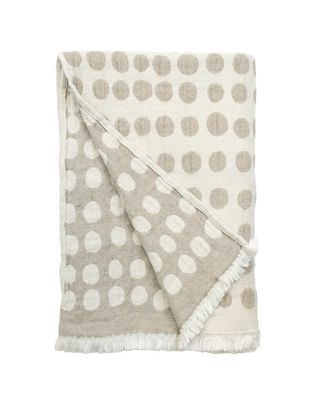 Pricktyg, Pläd, Bomull, Beige Offwhite Almedahls