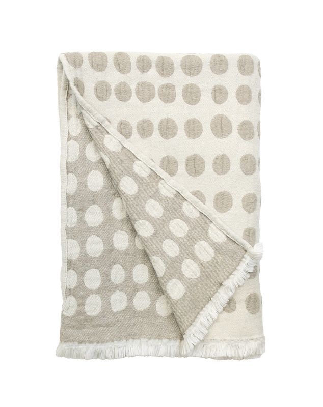 Pricktyg, Pläd, Bomull, Beige Offwhite Almedahls