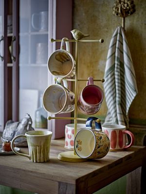 Bloomingville Joseph Mugg, Grön, Stengods Ø9xH9,5 cm, Set om 4