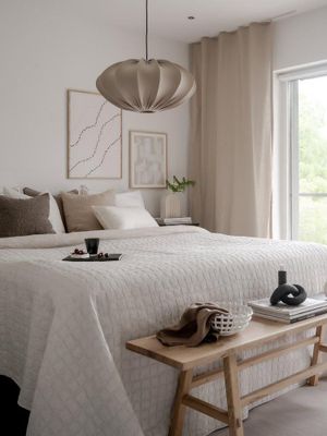 Svanefors Mavis Överkast Dubbe Offwhite 260x260 cm