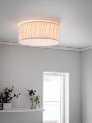 Plafond Plissé Stygn Offwhite 45cm Vit | PR Home