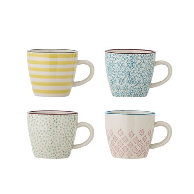 Kopp Gul Stengods Patrizia 4-pack | Bloomingville