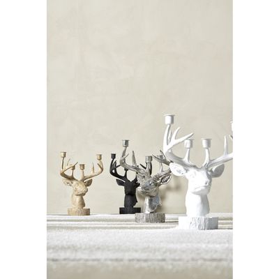 Lene Bjerre Serafina Deer Ljusstake H31 cm Antik Silver