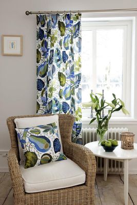 Svanefors A&E Gardin 2-pack Blå 145x250 cm