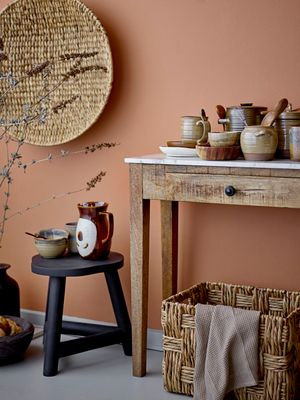 Kopp och sked Natur Stengods | Bloomingville Creative