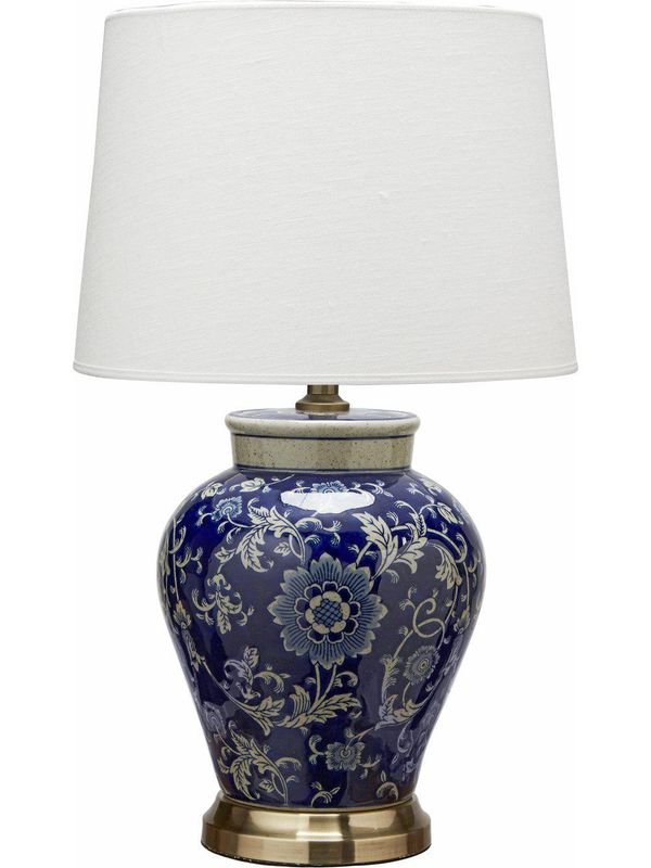 PR Home Bordslampa Fang Hong Med lampskärm 58 cm Mörkblå