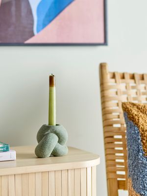 Värmeljushållare och ljusstake Grön Stengods Tangle | Bloomingville