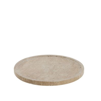 Lene Bjerre Travina Bricka Linne Travertin Ø25.5 cm