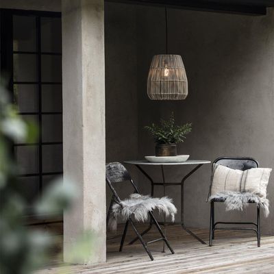 PR Home Saigon Takskärm Natur/Grå 38cm