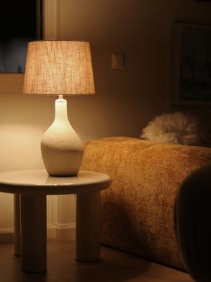 Hilda Lampfot Beige 44cm | PR Home