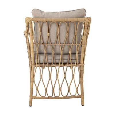 Belluce Lounge Chair w/Stool Natur Polyrattan H82cm Set om 2 Bloomingville