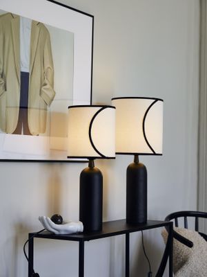 Carter Bordslampa inkl Ava Skärm 52cm Offwhite | PR Home