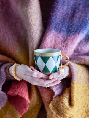 Mugg Grön Stengods Jolly | Bloomingville
