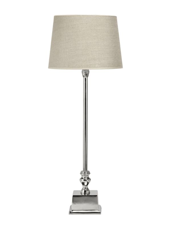 Bordslampa Linné med lampskärm 80cm Krom | PR Home
