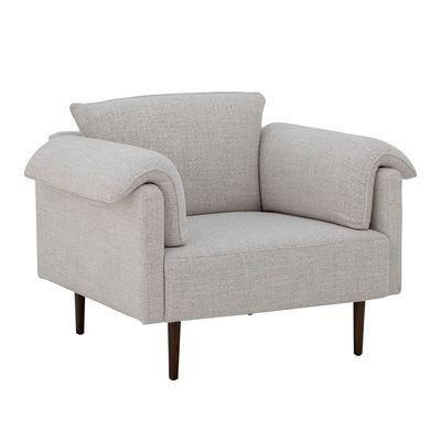 Fåtölj Vit Polyester Chesham | Bloomingville