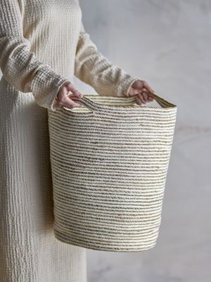 Selena Korg Vit Jute H49cm Bloomingville