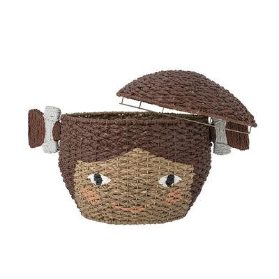 Lill Korg m/lock Brun Bankuan L62 cm Bloomingville Mini