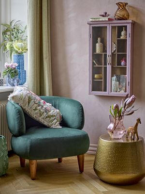 Ruperta Loungefåtölj Grön Polyester H70cm Bloomingville Creative