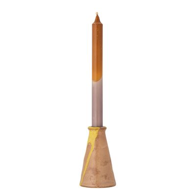 Ljusstake Gul Stengods Savitri | Bloomingville