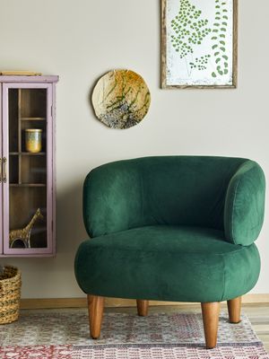 Ruperta Loungefåtölj Grön Polyester H70cm Bloomingville Creative