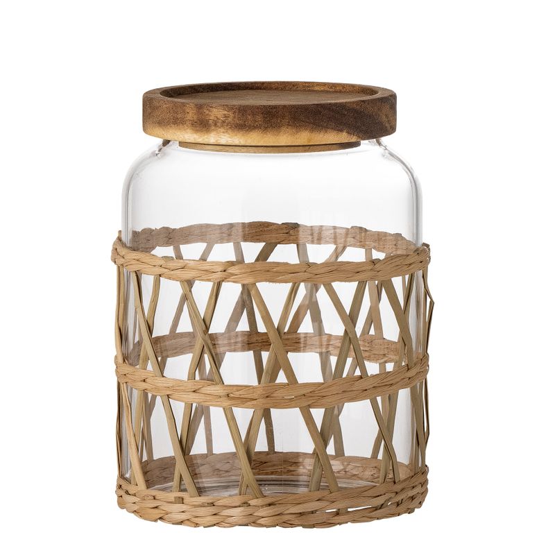 Burk med lock Klar Glas Manna | Bloomingville