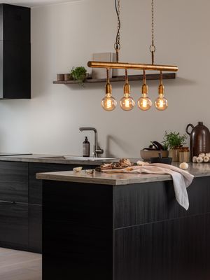 PR Home Nora taklampa 4-l Antikmässing 82,5cm