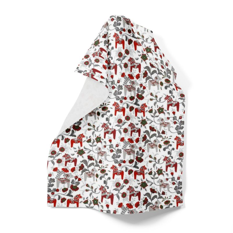 Leksand Mini offwhite/röd handduk Arvidssons Textil