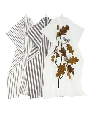 Svanefors Gaby Kökshandduk 3-pack Mörkbrun 47x70 cm